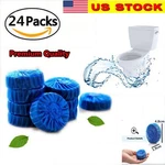 24 Automatic Bleach Toilet Bowl Cleaner Stain Remover Blue Tab-tablet Flush Tank. Fixed Price $16.99.