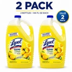 Lysol Multi Surface Cleaner 144OZ Lemon Disinfectant Kills 99.9% Germs 2 Pack. Fixed Price $41.99.