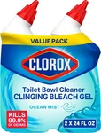 Toilet Bowl Cleaner Bleach Gel Ocean Mist 24OZ Pack Kills 99.9% Bacteria. Fixed Price $12.84.