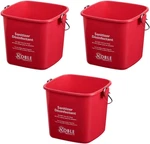 Small Red Sanitizing Bucket - 3 Quart Cleaning Pail Set Of Square Containers. Fixed Price $38.93.