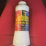 2 Vintage 1959 Retro Jubilee Johnson Kitchen Floor Wax Glass Bottle Jar. Fixed Price $60.00.
