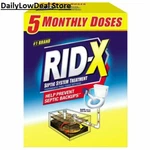 Rid-x Septic Treatment, 5 Month Supply Of Powder, (49 Oz.) Free Shipping Ridx. Fixed Price $28.95.