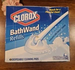 New 2004 Clorox Bathwand Refills 5 Preloaded Disposable Cleaning Pads. Fixed Price $19.99.