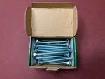 New Box Of 25 Hillman Carriage Screws, Zinc Finish, 5-1/2". Fixed Price $45.79.