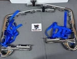 Kawasaki Dg Nerf Bars New 1.5 Chrome Blue Webbing. Fixed Price $199.99.
