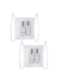 2 Pcs White Shoe Drying Bag, Laundry With Zipper Strap Large Honey Comber. Fixed Price $11.41.