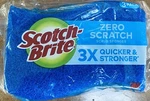 3M Scotch Brite Zero Scratch Blue Scrub Sponge S-shaped Grip Pack New. Fixed Price $9.99.