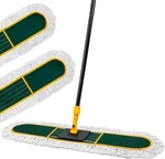 Industrial 36 Duster Mop With Long Handle, Wet&dry Pads For Marble,. Fixed Price $57.18.