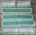 Rubbermaid Hygen Q438 Microfiber Wet/dry Mop Pad 31-40IN Green Pocket Washable. Fixed Price $15.99.