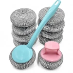 Hongyutai 10 Pack Stainless Steel Sponges, Scrubbing Scouring Pad, Silver. Fixed Price $15.99.
