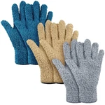 Patelai 3 Pairs Microfiber Plant Dusting Medium, Dark Blue, Gray, Khaki. Fixed Price $13.35.