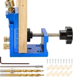 Metal Pocket Hole Jig Kit With 15 Drilling Locator For Woodworking (blue). Fixed Price $48.99.