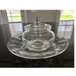 Clear Glass Round Covered Butter With Lid Dishwasher Safe Glossy Finish. Fixed Price $12.99.