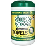 Simple Green Cleaning Wipes Heavy Duty Towels Degreaser Shop Garage 75-COUNT. Fixed Price $15.56.