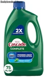 Dishwasher Gel Detergent Cascade Complete With Dawn 75 Oz, Fresh Scent - New. Fixed Price $11.12.