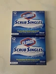 Boxes Clorox Scrub Singles Bathroom Rain Clean - Unopened 24 Pads Total. Fixed Price $78.00.