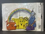 Vtg Bon Voyage Cake Topper Kit Luggage Rainbow Wilton 91 Going Away Party Nip. Fixed Price $12.00.