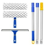 Ittaho Squeegee For Window CLEANING,12" And 11" Microfiber Scrubber .... Fixed Price $33.00.