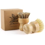 Bamboo Dish Brushes Set For Kitchen - Wooden Cleaning Scrubbers. Fixed Price $12.56.