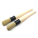 2 Pcs 10" Premium Natural Boar Hair Detail Brush For Cleaning Wheels, Interior. Fixed Price $14.99.