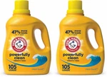 Arm & Hammer Liquid Laundry Detergent Clean Burst 2X 105 Loads Fl Oz Each. Fixed Price $38.74.