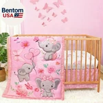 Baby Girl Crib Bedding Pink Elephant Nursery Comforter Sets Decor W. Fixed Price $58.43.
