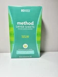 Method Dryer Sheets Beach Sage 80 Plant-based Laundry New Sealed. Fixed Price $29.99.