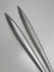 (2) 1959 Chevrolet Biscayne Brookwood Sedan Del. Ft Fender Moldings 3759468 3-56. Fixed Price $189.95.