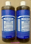 Dr. Bronner's Pure Castile Magic Liquid Soap Peppermint -32 Oz Each Bottles. Fixed Price $39.99.