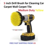5 Inch Drill Brush For Cleaning Carpet Wall Tile Medium Duty Yellow. Fixed Price $12.99.