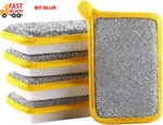 5 Pack Kitchen Washing Up Sponges Dual Sided Non Scratch Dish Cleaning Scrub Pad. Fixed Price $12.05.