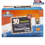 Elmer's Disappearing Purple School Glue Sticks, Washable, 7 Grams, 30 Count. Fixed Price $9.99.