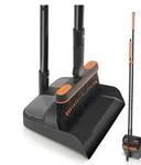 Jehonn 54 Inches Long Handle Broom Dustpan Set For Home(black Orange). Fixed Price $41.54.