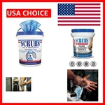 Portable Scrubs Hand Cleaner Towels - 72 Citrus Scented Wipes For Tough Messes. Fixed Price $33.99.