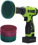 Kichwit 4 Inch Drill Brush Scrubber Cleaning Kit Scouring Pads Attachment Tool. Fixed Price $7.99.