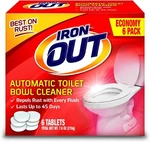 Iron Out Automatic Toilet Bowl Cleaner Rust Prevention Tablets 6 Count. Fixed Price $13.09.