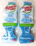 Scotch Brite Toilet Bowl Refills Disposable Scrubber Heads Blue Sealed Lot Of 2. Fixed Price $18.95.