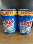 2 Glass Plus Window And Mirror Cleaning Presoaked Wipes 160 Count Each. Fixed Price $23.93.