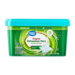 Great Value Automatic Dishwasher Pacs, Fresh Scent, 78 Count. Fixed Price $14.97.