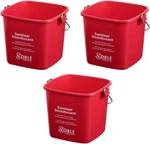 Small Red Sanitizing Bucket - 3 Quart Cleaning Pail Set Of Square Containers. Fixed Price $35.99.