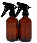 Vivaplex, 2, Large, 8 Oz, Empty, Amber Glass Spray Bottles With Black Trigger. Fixed Price $14.49.