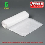 150PCS 40-45 Gal. Hd Can Liner 16MIC 40IN X48IN Natural 25PCS/ROLL; Rolls. Fixed Price $35.00.