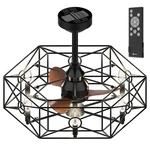 24" Caged Ceiling Fan With Lights And Remote Control (6X E12 Led Bulb Required). Fixed Price $79.99.