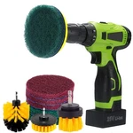 Kichwit 4 Drill Power Brush Tile Scrubber + 2 Inch, Multicolor. Fixed Price $19.99.