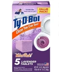 Ty-d-bol Lavender Toilet Bowl Cleaner 5 Count Tablet Value Pack Made In The Usa. Fixed Price $14.00.
