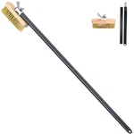Pizza Oven Brush With Scraper Brass Bristles For 40.5. Fixed Price $44.07.