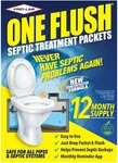 One Septic Tank Treatment Packets, 1-YEAR Supply Of Easy-flush Bacteria. Fixed Price $26.50.