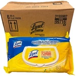 Lot Of (6) 80CT Flat Packs Lysol Lemon & Lime Blossom Scent Disinfecting Wipes. Fixed Price $29.98.