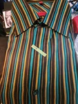 Cibreo Silk Shirt Mens Size Xxl Black W Stripes French Cuffs. Fixed Price $35.00.