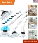 Full-body Waterproof Spin Scrubber With 3-LENGTH Handle & Replaceable Brushes. Fixed Price $58.50.